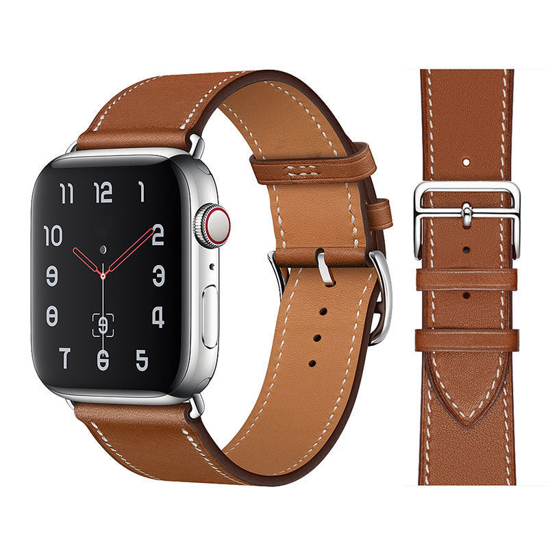 RECOVR Leather Apple Watch Band brown | Elegant Style & All-Day Comfort