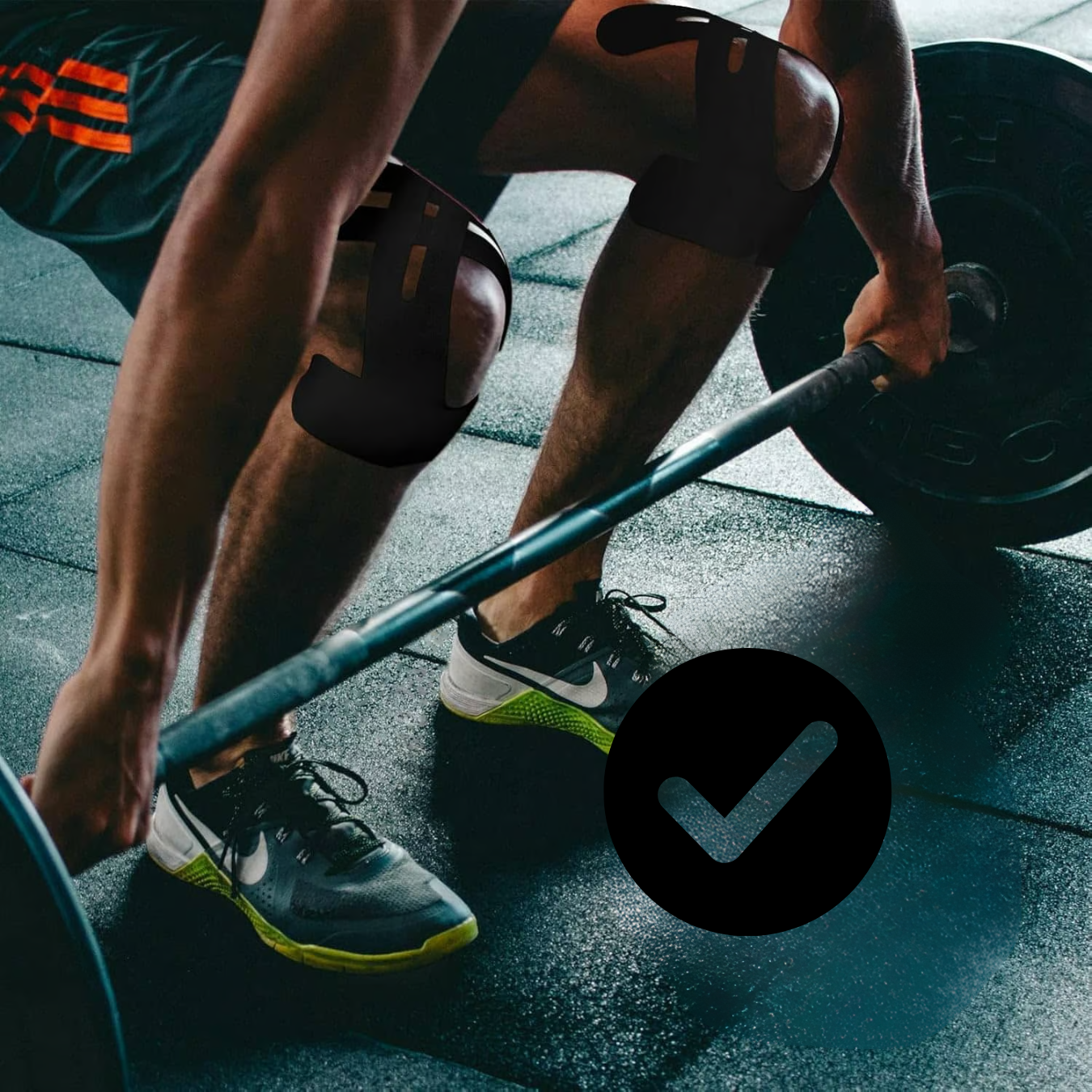 Pre-Cut Kinesiology Tape for Knee Support – Elastic Sports Tape for Stability, Mobility & Muscle Support