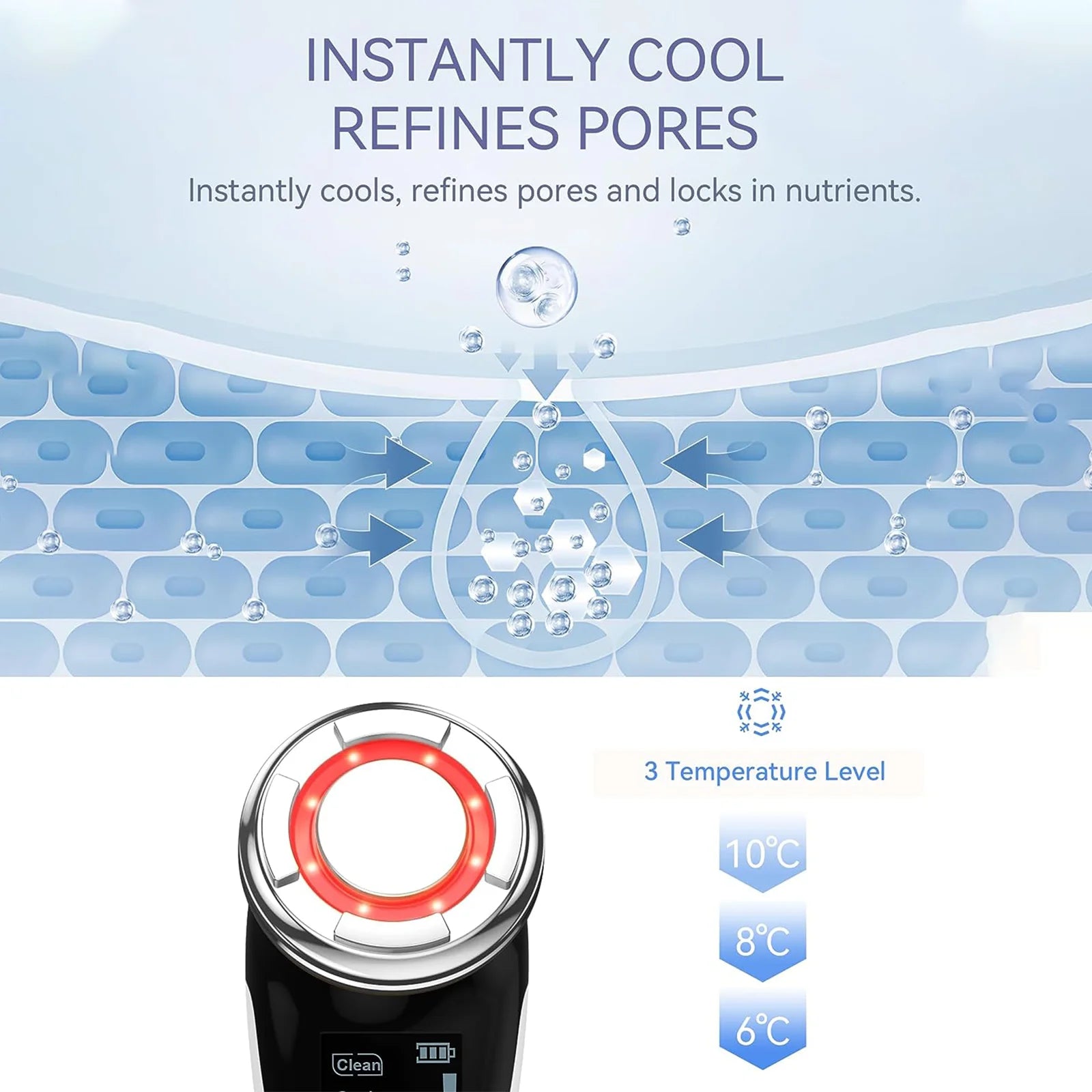 EMS Microcurrent Facial Lifting Device | 5-in-1 Face Massager with Hot Cold Therapy & Deep Cleansing