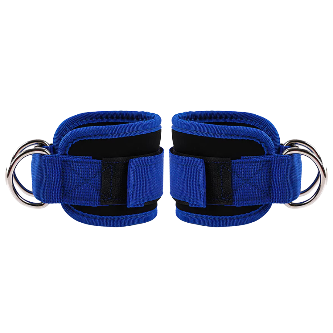 RECOVR Ankle Straps for Cable Machine | Adjustable Nylon Leg & Glute Workout Straps (2-Pack)