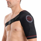 RECOVR Shoulder Support with Straps | Heavy-Duty Adjustable Compression Brace for Full Shoulder Stability