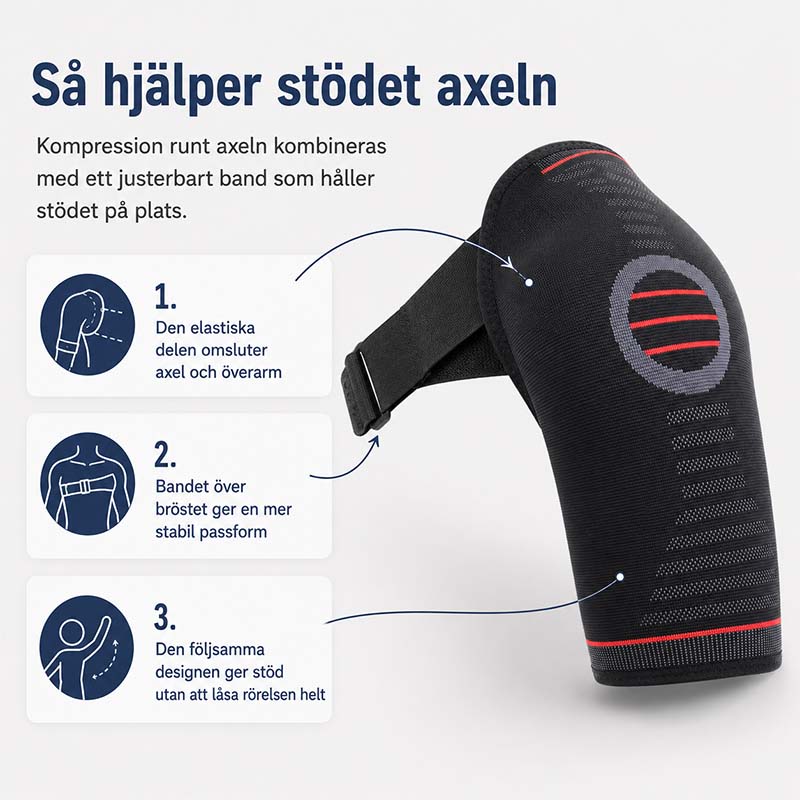RECOVR Shoulder Support with Straps | Heavy-Duty Adjustable Compression Brace for Full Shoulder Stability