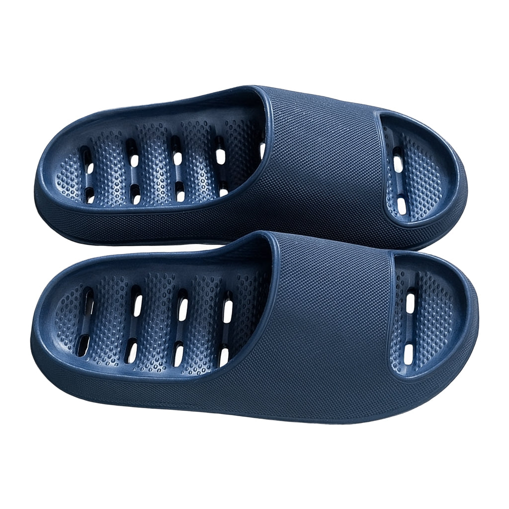 RECOVR Quick-Dry Bath Slippers | Non-Slip Drainage Hole Shower Slides for Home & Gym
