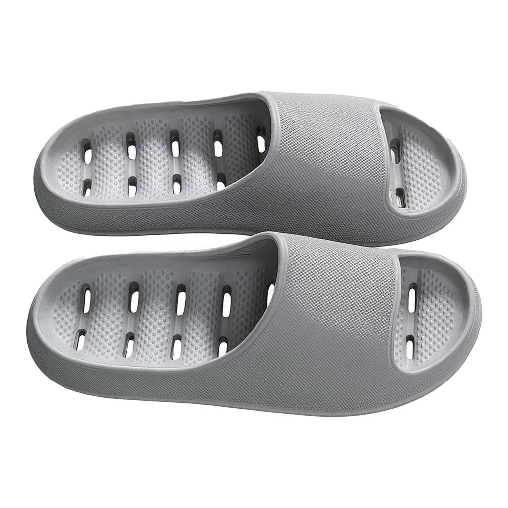 RECOVR Quick-Dry Bath Slippers | Non-Slip Drainage Hole Shower Slides for Home & Gym