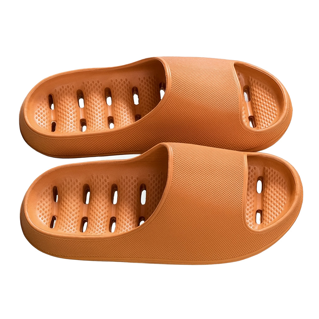 RECOVR Quick-Dry Bath Slippers | Non-Slip Drainage Hole Shower Slides for Home & Gym