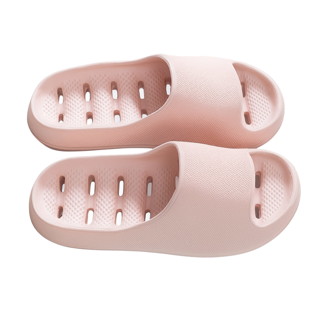 RECOVR Quick-Dry Bath Slippers | Non-Slip Drainage Hole Shower Slides for Home & Gym