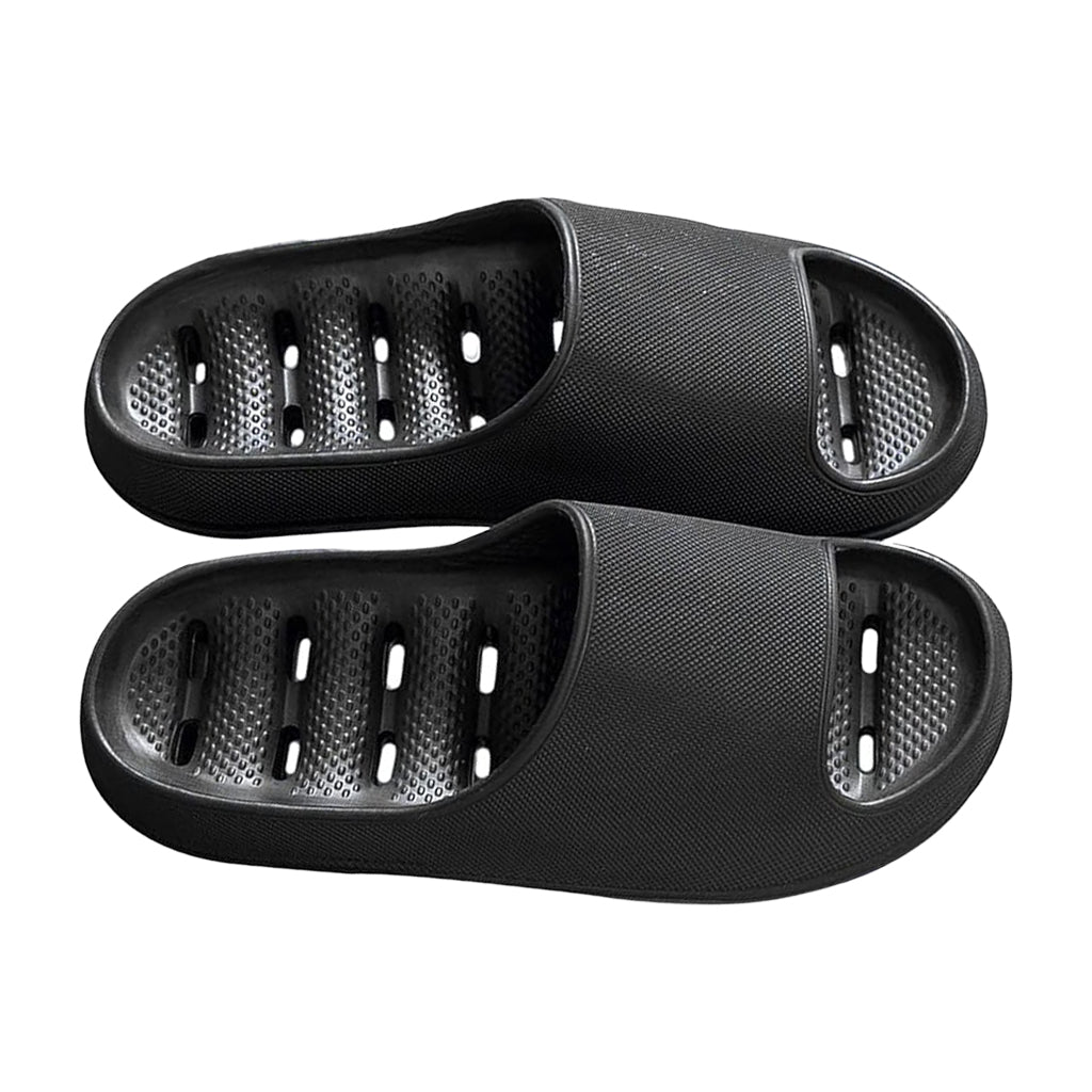 RECOVR Quick-Dry Bath Slippers | Non-Slip Drainage Hole Shower Slides for Home & Gym