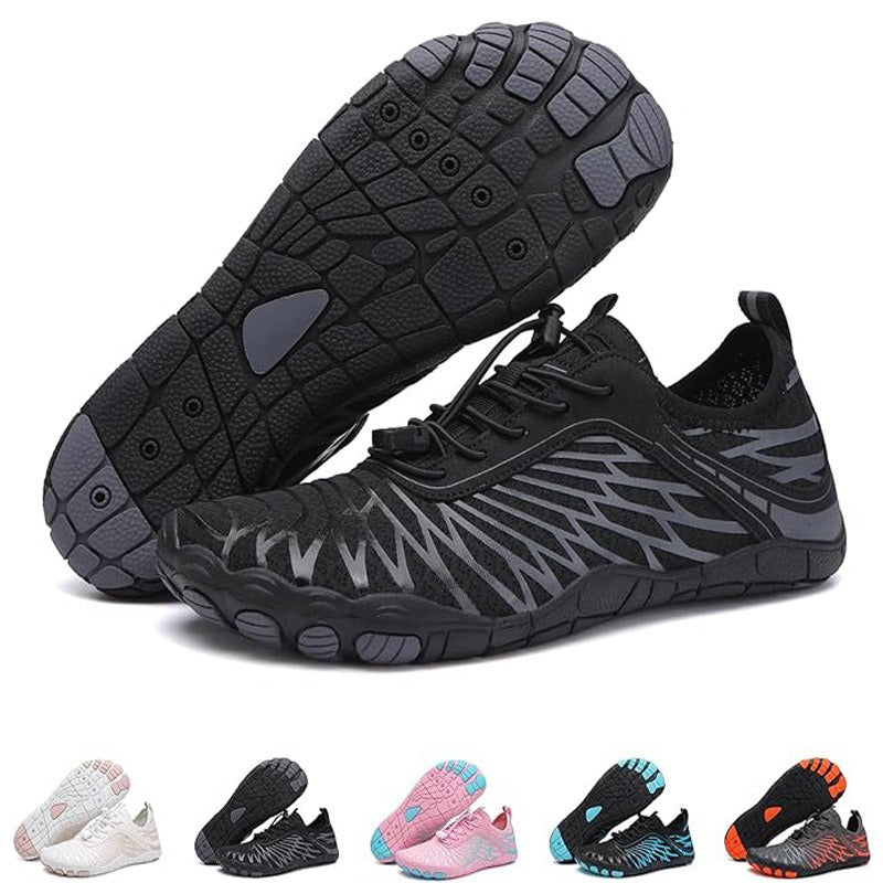 RECOVR Barefoot Stripe Shoes | Thin Flexible Sole Minimalist Shoes with Natural Foot Fit