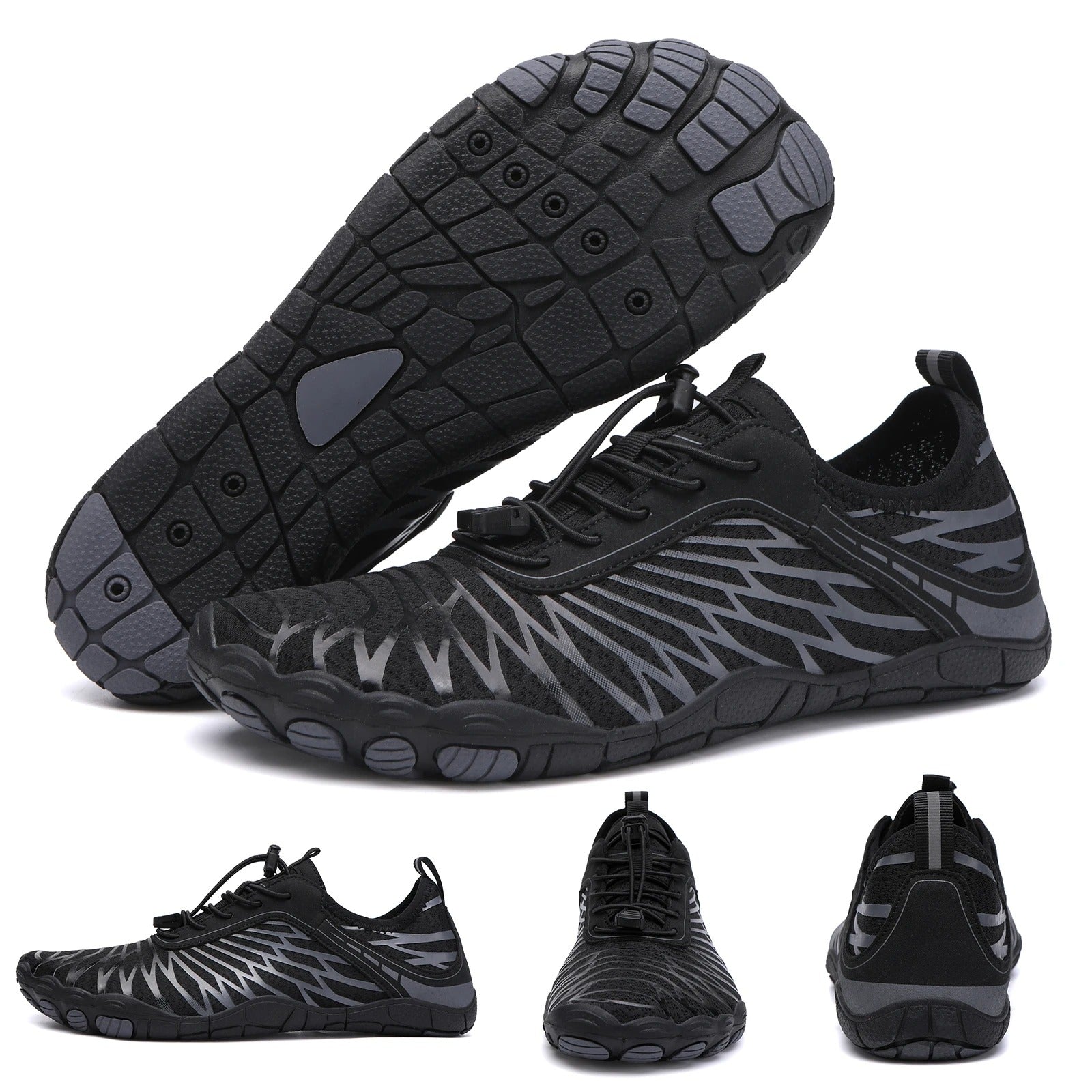 RECOVR Barefoot Stripe Shoes | Thin Flexible Sole Minimalist Shoes with Natural Foot Fit