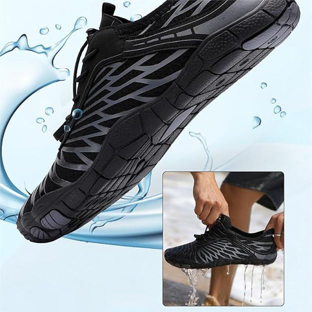 RECOVR Barefoot Stripe Shoes | Thin Flexible Sole Minimalist Shoes with Natural Foot Fit
