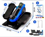 RECOVR Under Desk Bike Pedal Exerciser with Display – Mini Exercise Bike for Home Office Cardio, Leg Training & Rehab