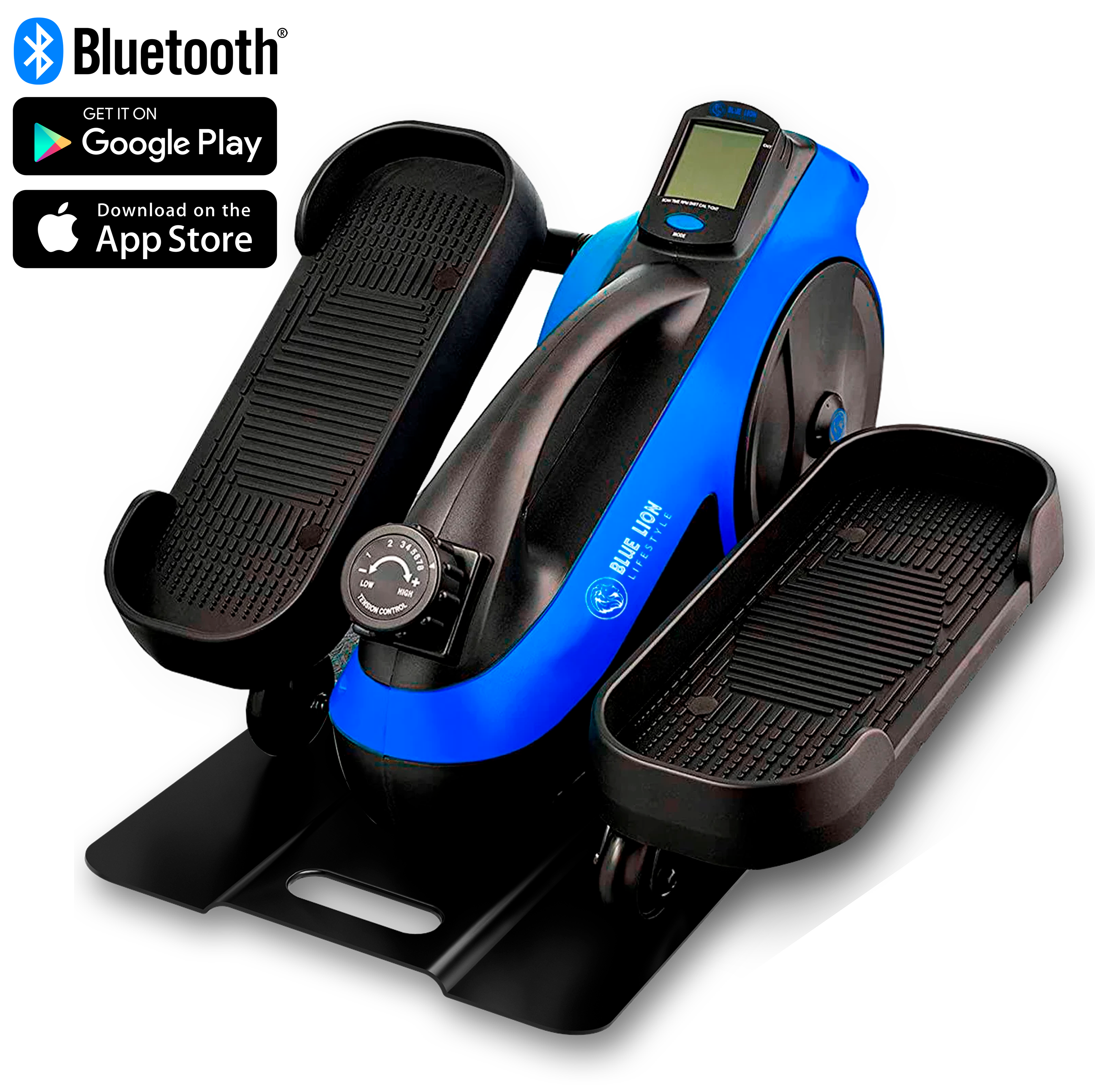 RECOVR Under Desk Bike Pedal Exerciser with Display – Mini Exercise Bike for Home Office Cardio, Leg Training & Rehab