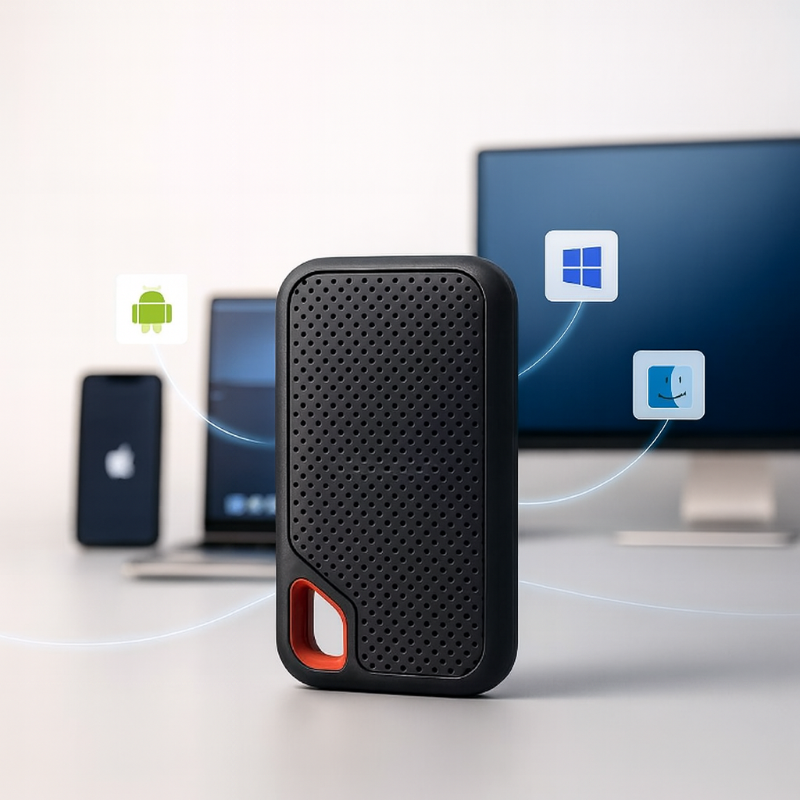 RECOVR External SSD 2TB – Ultra-Fast Portable Hard Drive for Windows, macOS & Android | High-Speed USB 3.1 Type-C Storage