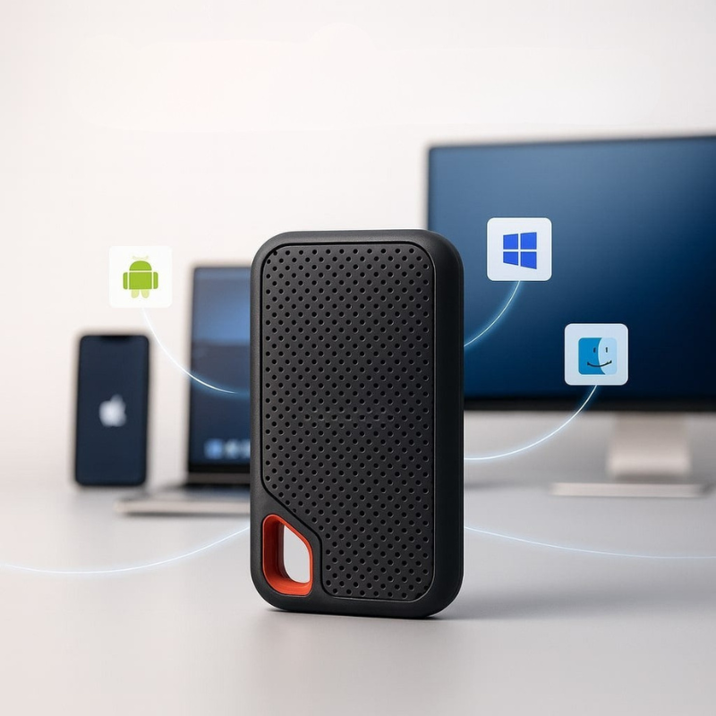 RECOVR External SSD 2TB – Ultra-Fast Portable Hard Drive for Windows, macOS & Android | High-Speed USB 3.1 Type-C Storage