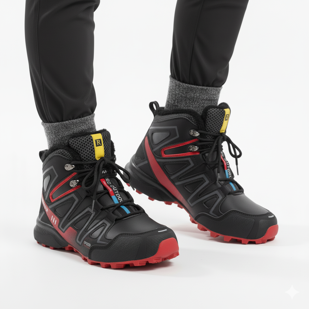 RECOVR Nordhike Men's Winter Hiking Shoes – Lined Outdoor Walking Shoes