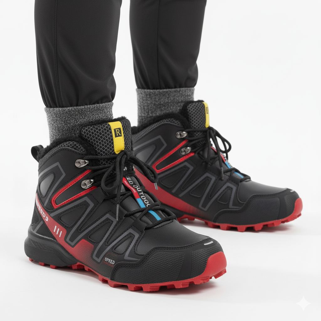RECOVR Nordhike Men's Winter Hiking Shoes – Lined Outdoor Walking Shoes