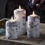 RECOVR Flameless LED Candle Set | Realistic Flickering Remote-Control Candles for Home Décor (3-Pack)