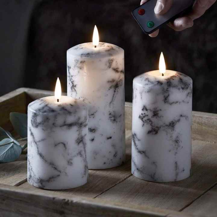 RECOVR Flameless LED Candle Set | Realistic Flickering Remote-Control Candles for Home Décor (3-Pack)