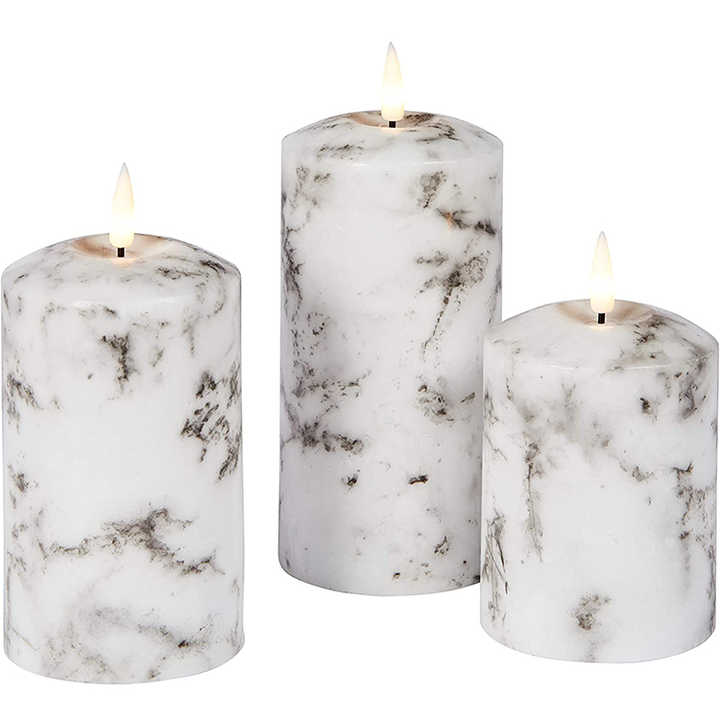 RECOVR Flameless LED Candle Set | Realistic Flickering Remote-Control Candles for Home Décor (3-Pack)