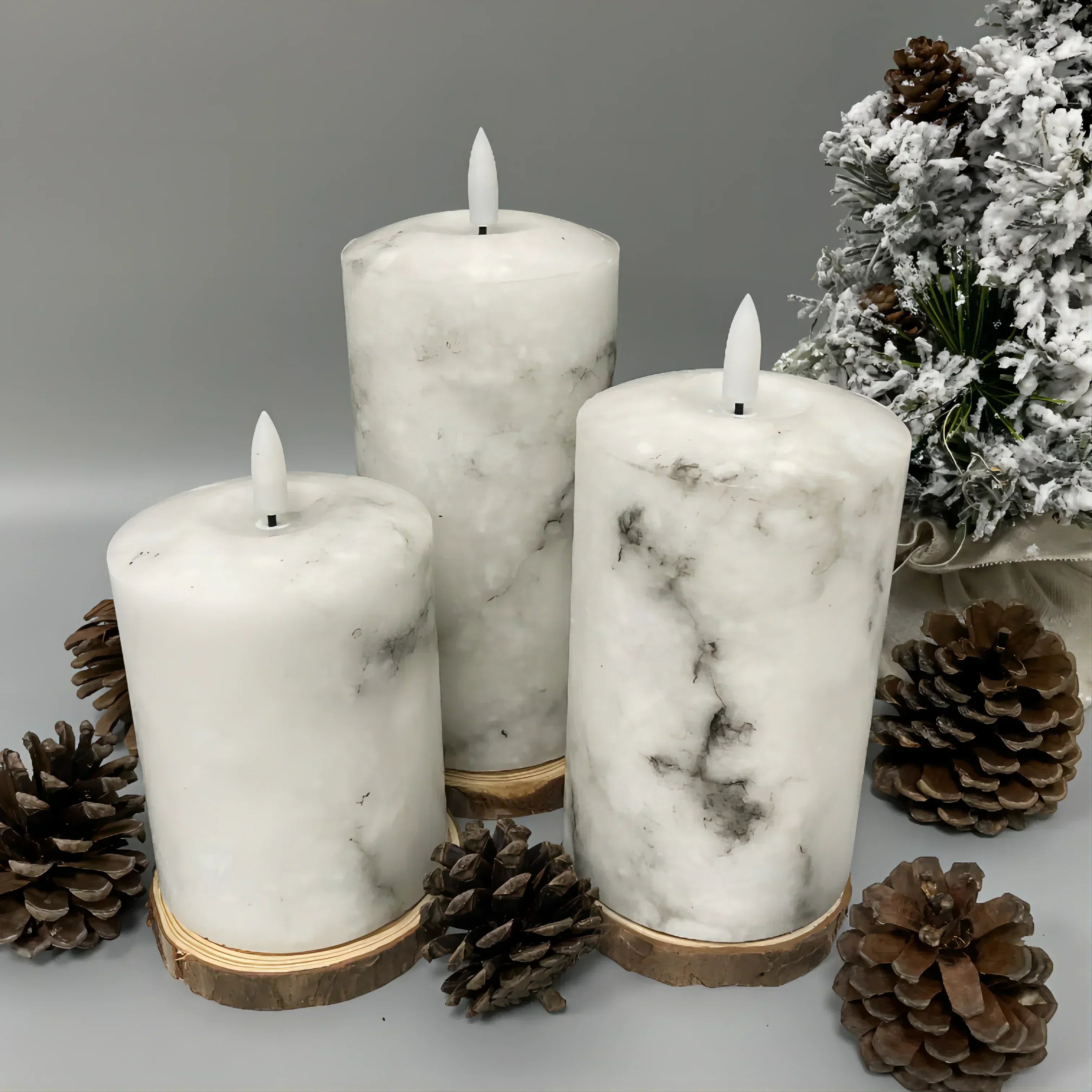 RECOVR Flameless LED Candle Set | Realistic Flickering Remote-Control Candles for Home Décor (3-Pack)