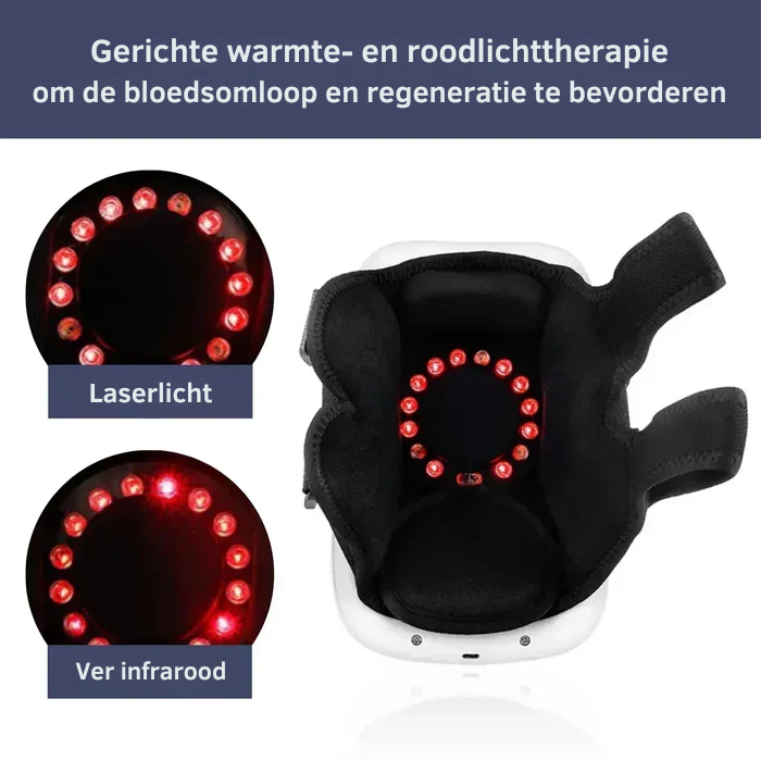 RECOVR Smart Knee Pain Relief Massager — Infrared Heat + EMS Therapy Device for Pain & Muscle Recovery