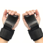 RECOVR Lifting Hooks | Heavy-Duty Gym Hook Straps with Adjustable Wrist Support (Pair)