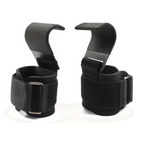 RECOVR Lifting Hooks | Heavy-Duty Gym Hook Straps with Adjustable Wrist Support (Pair)