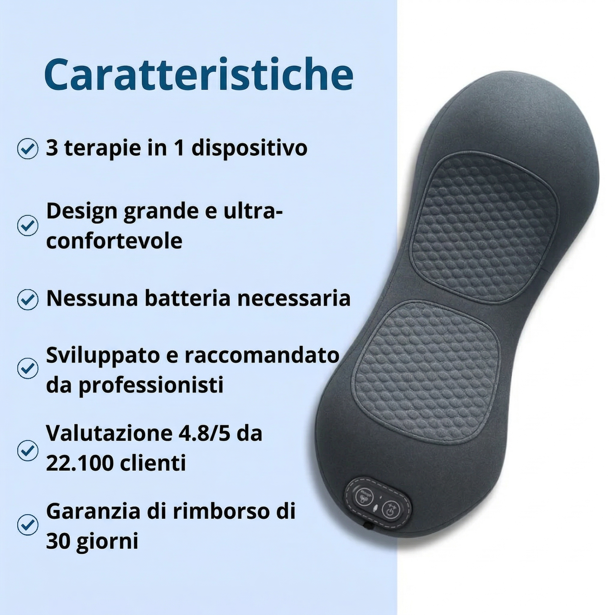 Wireless EMS Back Massager – 3-in-1 Muscle Stimulation for Back, Neck & Shoulder Pain Relief
