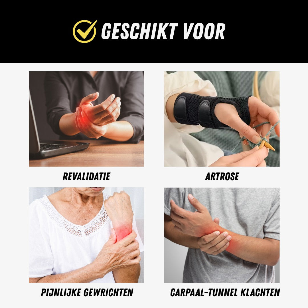 RECOVR Wrist Brace Pro | Adjustable Compression Support & Wrist Stabilizer for Active Use