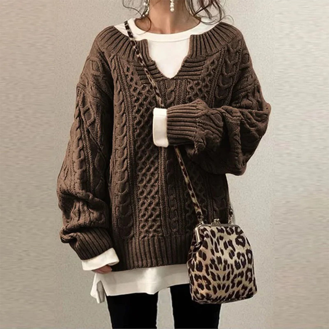 Women's Oversized Cable Knit Sweater