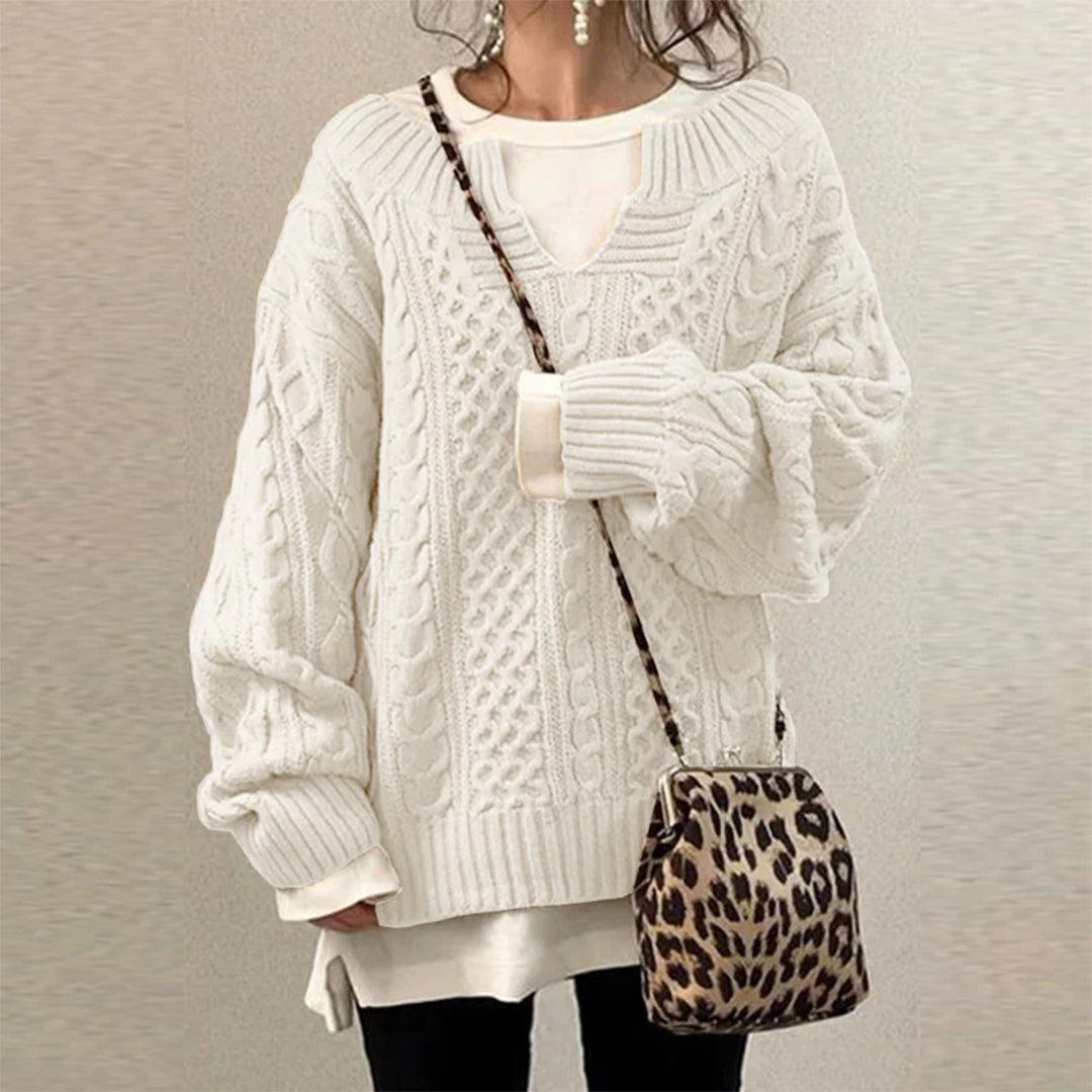 Women's Oversized Cable Knit Sweater