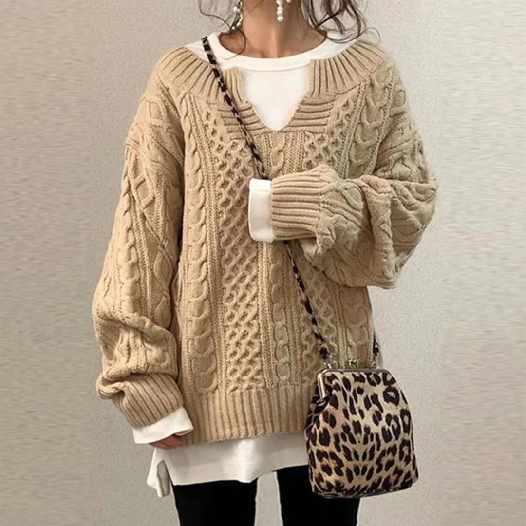 Women's Oversized Cable Knit Sweater
