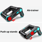RECOVR Rotating Push-Up Bars with Wheels – Advanced Push Up Handles for Chest, Core & Shoulder Training at Home