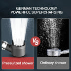 High Pressure Filter Shower Head | 3-Mode Spray with Scalp Massage Brush