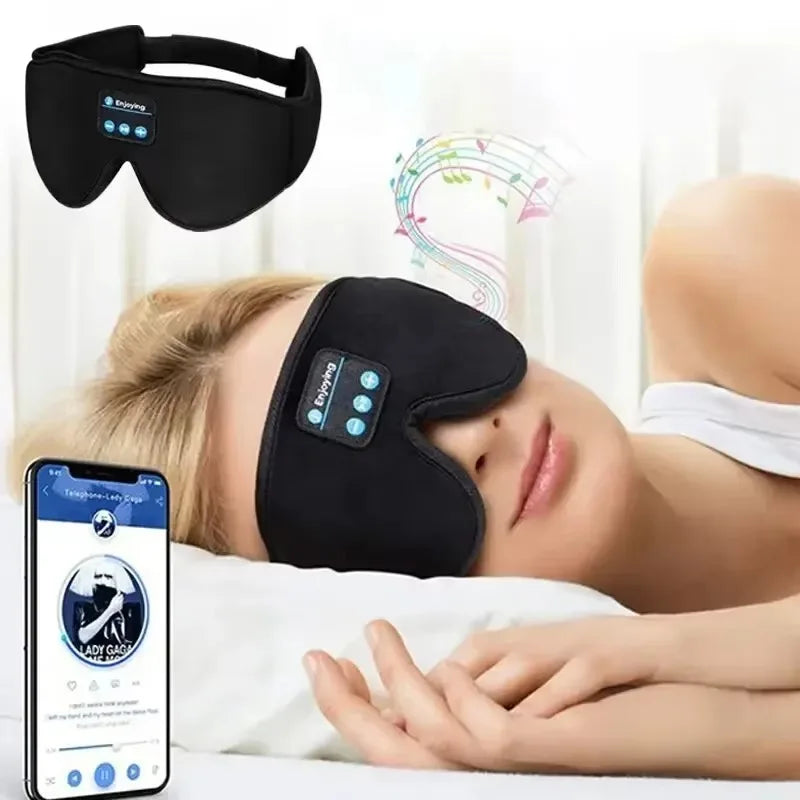 Bluetooth Sleep Headband with Built-in Speakers | Wireless Music Eye Mask