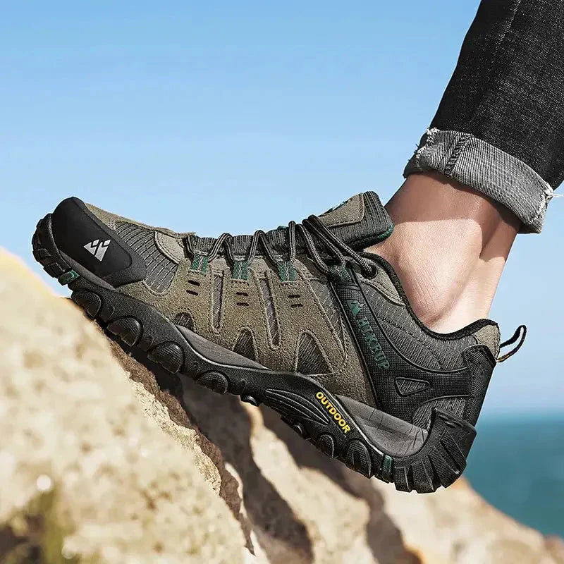 RECOVR Ledorin Men's Leather Hiking Shoes – Outdoor Walking Shoes