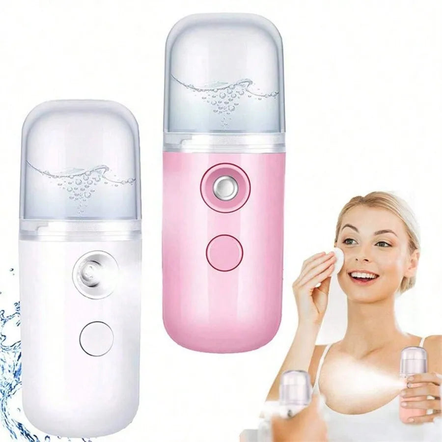 Portable Facial Steamer | Mini USB Nano Mist Sprayer for Skin Hydration & Glow
