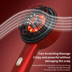 Electric Scalp Massager with Red Light Therapy | Vibrating Hair Growth Brush & Oil Applicator