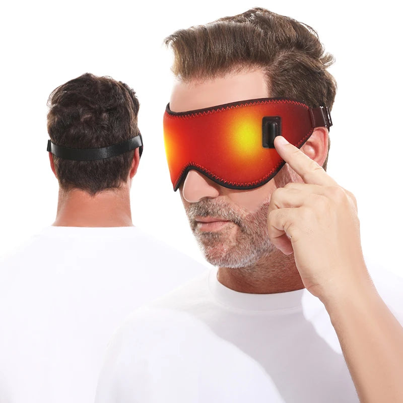 Electric Steam Eye Mask with Heat | Warming Eye Compress & Sleep Mask with Timer