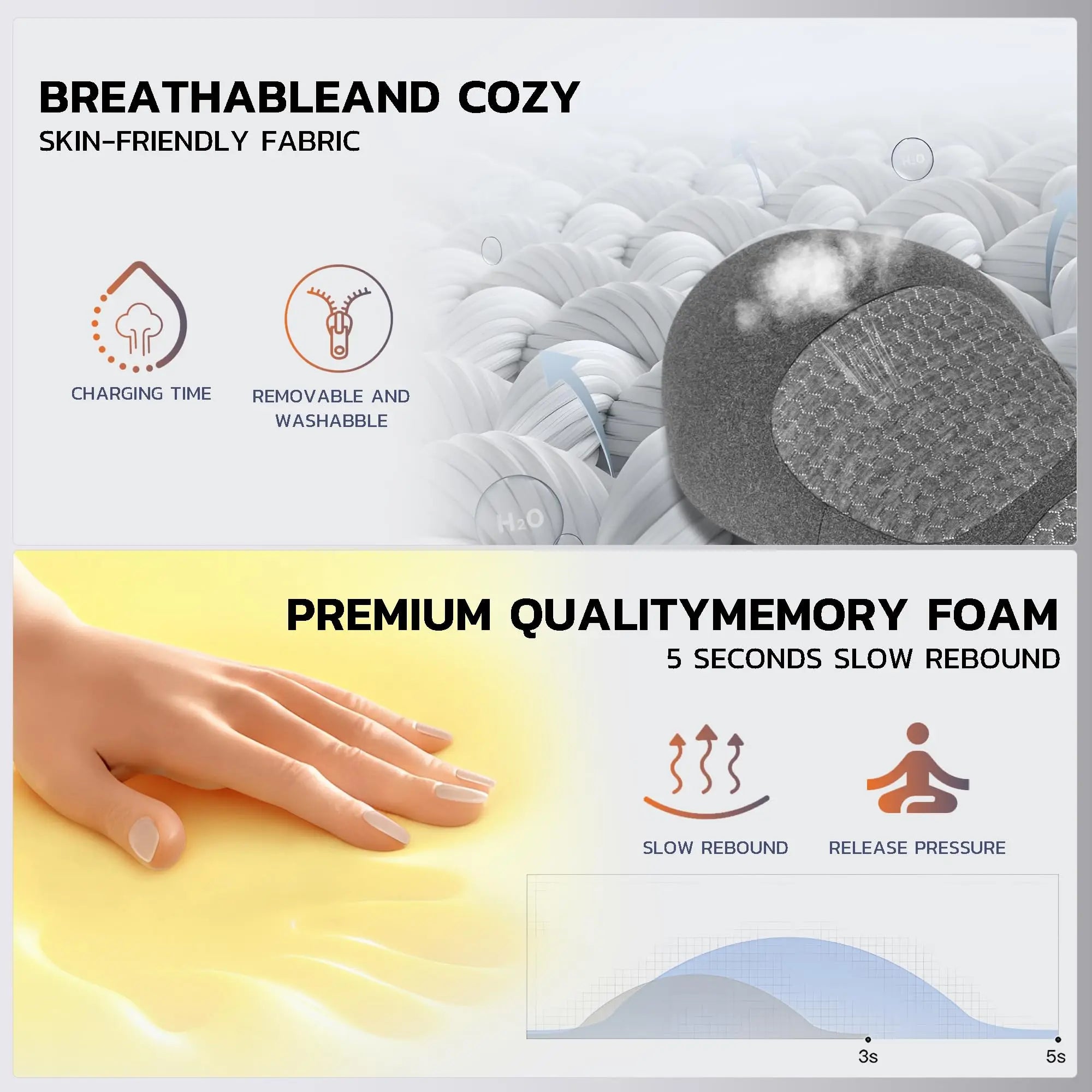 3-in-1 Electric Back Massager Cushion | Heat Therapy, Vibration & Lumbar Traction Support