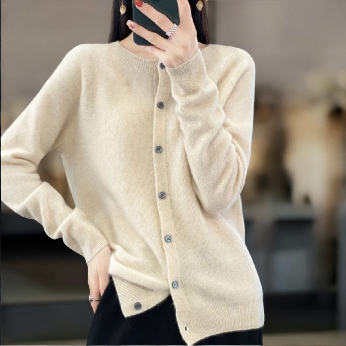 Women's Soft Knit Button-Up Cardigan