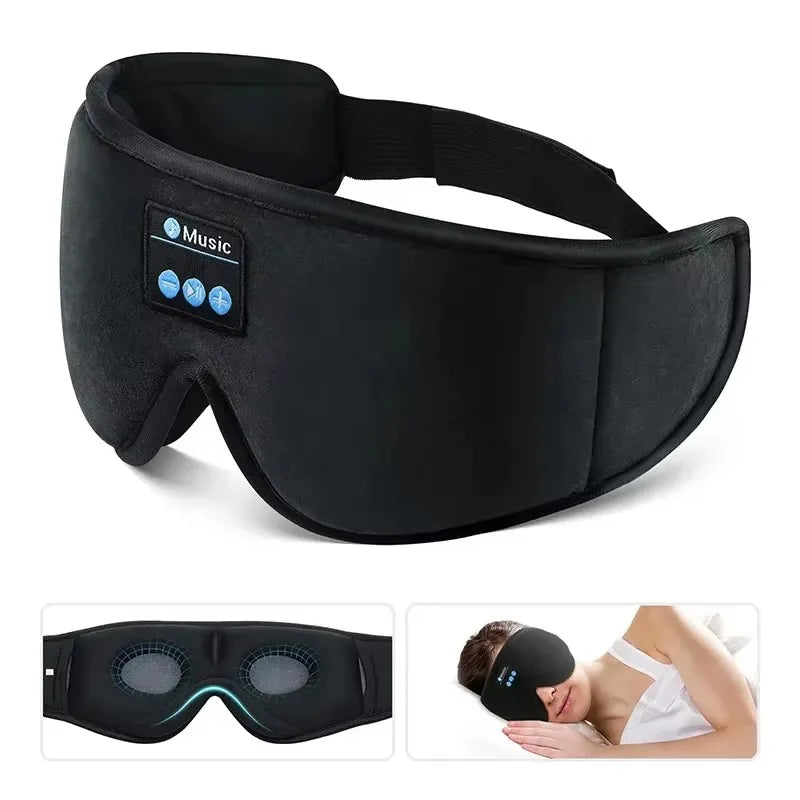 Bluetooth Sleep Headband with Built-in Speakers | Wireless Music Eye Mask