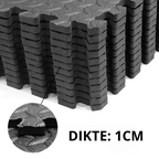 RECOVR Interlocking Foam Floor Tiles | Shock-Absorbing Gym & Exercise Mat Set (12-Pack)