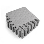 RECOVR Interlocking Foam Floor Tiles | Shock-Absorbing Gym & Exercise Mat Set (12-Pack)
