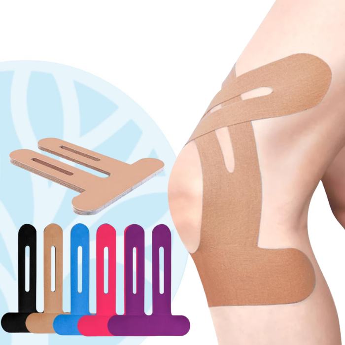 Pre-Cut Kinesiology Tape for Knee Support – Elastic Sports Tape for Stability, Mobility & Muscle Support