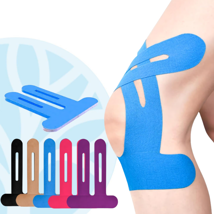 Pre-Cut Kinesiology Tape for Knee Support – Elastic Sports Tape for Stability, Mobility & Muscle Support
