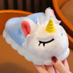 RECOVR Kids Unicorn Slippers | Soft Non-Slip Novelty House Shoes for Children