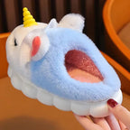 RECOVR Kids Unicorn Slippers | Soft Non-Slip Novelty House Shoes for Children