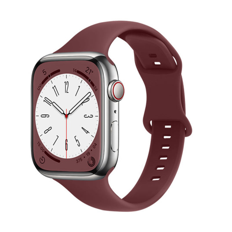 RECOVR Apple Watch Slim Strap Band | Lightweight Silicone Sport Band — Burgundy
