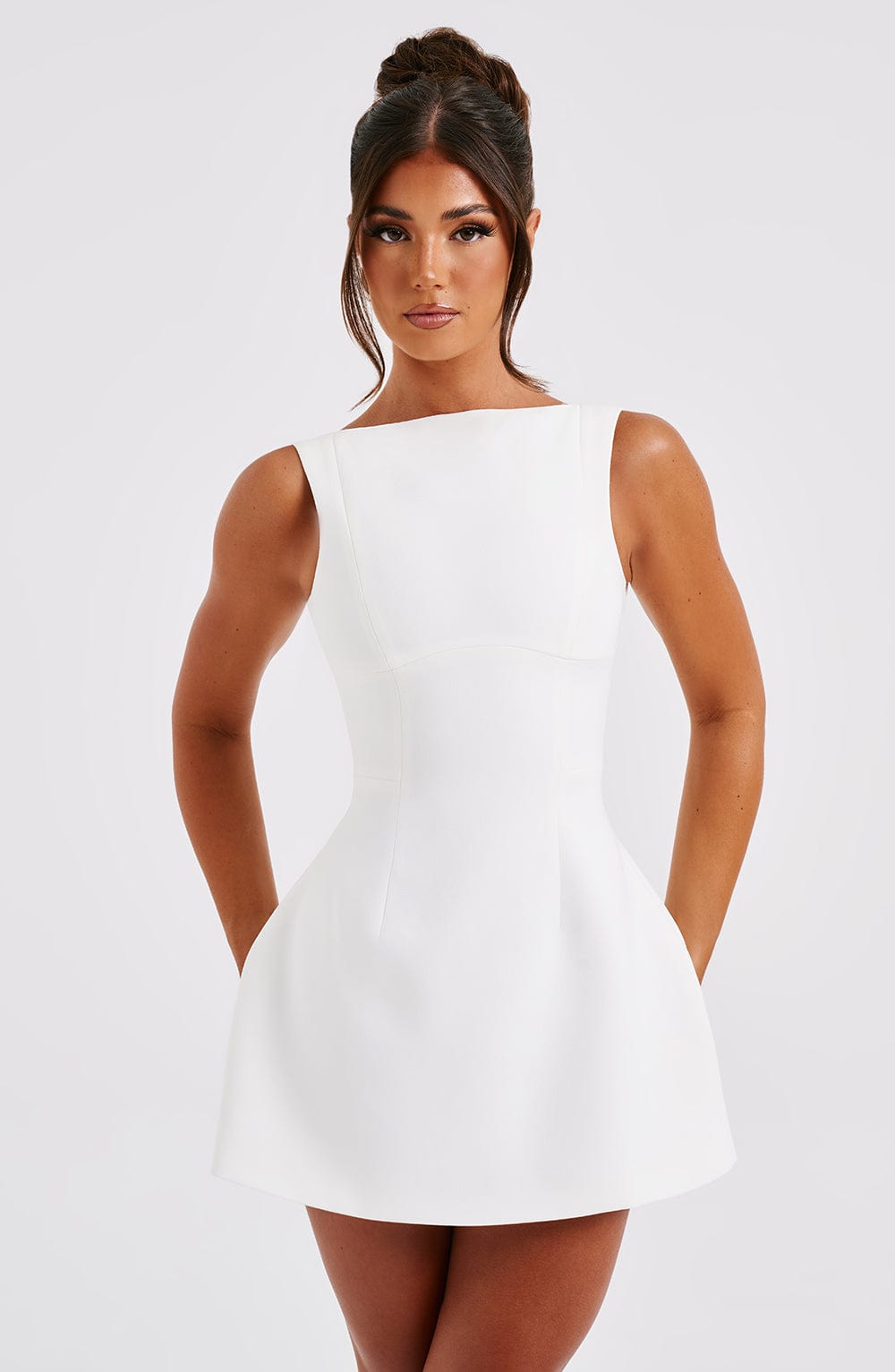 Ophelia Mini Dress – Ivory | Strapless Backless Bubble-Hem Mini Dress | Bachelorette, Bridal Shower & Going-Out